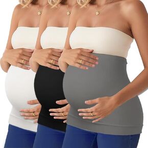 Diravo 3 Pack Womens Maternity Belly Band for Pregnancy Shirts Extenders Pregnancy Support Seamless Belly Belt Bands in Saudi Arabia