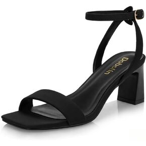 Women's Heeled Sandals 2.64-inch Strappy Low Chunky Block Heel | Comfortable Square Open Toe Ankle Strap Women Dress Shoes Wedding Bridesmaid Prom Party Daily Office in Saudi Arabia