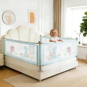 Bed Rail for Toddlers Queen Mattress Size Swing Down Side Guard for Kids | Bed Rail for Toddlers Twin Full Queen Cal king Mattress Size Swing Down Rail Guard Side Rail for Kids in Saudi Arabia