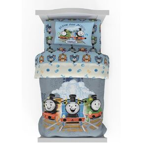 Thomas & Friends 4 Piece Toddler Bed Set – Super Soft & Cozy Reversible Microfiber Comforter and Sheets (Officially Licensed Product) By Franco in Kuwait