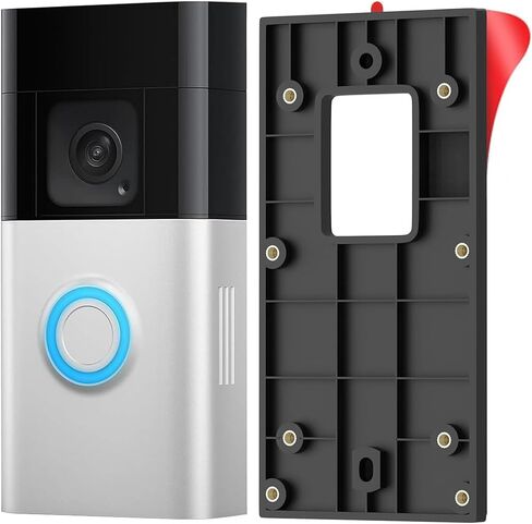 No Drill Doorbell Mount Compatible with Ring Battery Doorbell(2nd-2024 Release)/(2020 Release)/Plus/Pro/1/2/3/3 Plus/4, Doorbell Holder Accessories for Houses Apartment Door with A Spare Adhesive in Kuwait