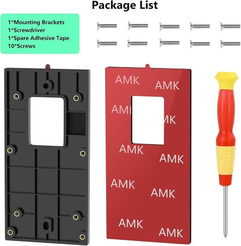 No Drill Doorbell Mount Compatible with Ring Battery Doorbell(2nd-2024 Release)/(2020 Release)/Plus/Pro/1/2/3/3 Plus/4, Doorbell Holder Accessories for Houses Apartment Door with A Spare Adhesive in Kuwait