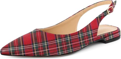 Eldof Women Low Heels Pointed Closed Toe Slingback Flats Ankle Straps Pumps Classic Dressy Elegant Shoes 1 Inch in Kuwait