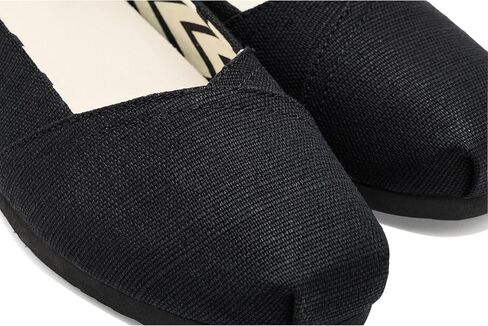 TOMS Women's Alpargata Ballet Flat, Textile Upper, Black/Black Heritage Canvas, 8.5 in Kuwait