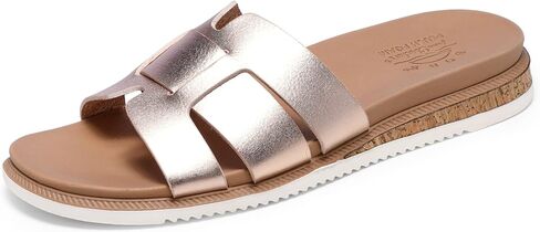 Skechers Women's Desert Kiss Low - مظهر الذروة | صندل كاجوال، وسادة قدم مريحة مبطنة بالفوم من Skechers، حزام علوي من الجلد النباتي، نعل خارجي مرن in Kuwait