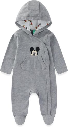 Disney Mickey Mouse Baby Boys Hooded Coverall Footies Romper for Infants in Kuwait