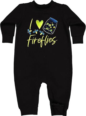 inktastic I Love Fireflies Baby Fleece Romper in Kuwait