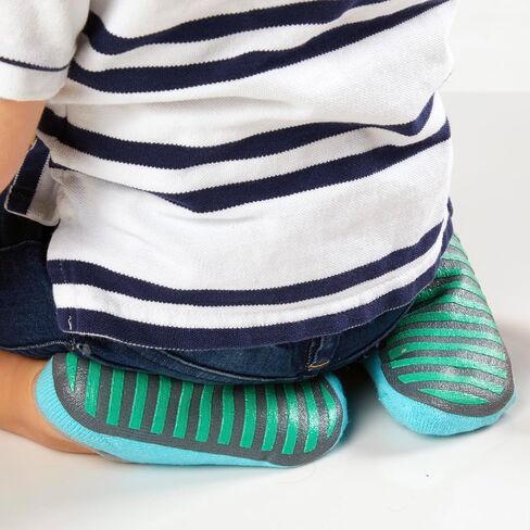 BabyShocks Full-Sole Grip Baby & Toddler Socks That Don’t Come Off – More Traction on Hardwood & Tile (4-Pack Value Set) in Kuwait