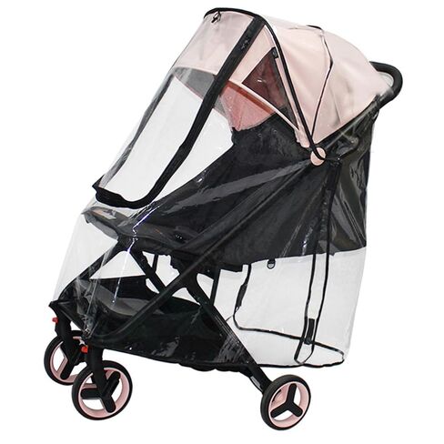 Protective Strollers Rain Canopy Clear Protector Double Zippers Closure for Unobstructed View Rain Canopy in Kuwait