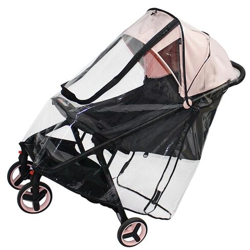 Protective Strollers Rain Canopy Clear Protector Double Zippers Closure for Unobstructed View Rain Canopy in Kuwait