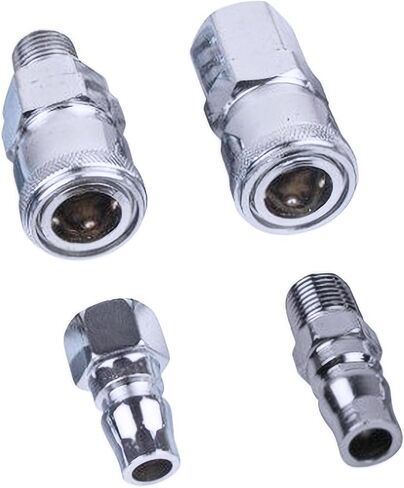 4x 1/4“ BSP Brass Air Line Hose Fittings Quick Release Coupler Bayonet Connectors Male Female Set in Kuwait