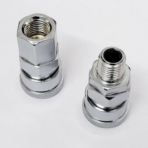 4x 1/4“ BSP Brass Air Line Hose Fittings Quick Release Coupler Bayonet Connectors Male Female Set in Kuwait