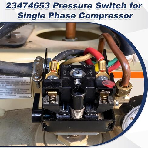 Replacement Pressure Switch for 23474653, Exact Replacement Pressure Switch 135-175 PSI for Ingersoll-Rand 5 HP Single Phase Compressor, Compatible with Models 2340L5, 2340N5, 2340D5-V, TS4L5, TS4N5 – in Kuwait