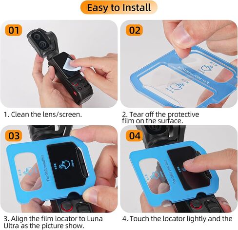 Tempered Film for Insta360 Luna Ultra,HD Protective Film Accessories Screen Saver AR Anti-reflection High Definition Explosion-proof for Insta360 Luna Ultra (2PCS) in Kuwait