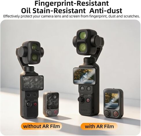 Screen & Remote Protector Film Set for DJI Pocket 4 Pro HD Clear Anti-Scratch Tempered Glass Protective Film for Osmo Pocket 4 Pro Camera Accessories (One-piece set) in Kuwait