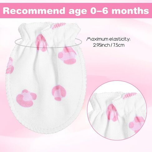40 Pairs Newborn Infant Toddler Mittens No Scratch Cotton Elastic Wrist Gloves Skin Friendly Soft Breathable Gloves for 0-6 Months Baby Boys Girls in Kuwait