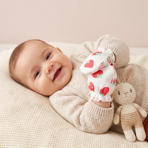 40 Pairs Newborn Infant Toddler Mittens No Scratch Cotton Elastic Wrist Gloves Skin Friendly Soft Breathable Gloves for 0-6 Months Baby Boys Girls in Kuwait