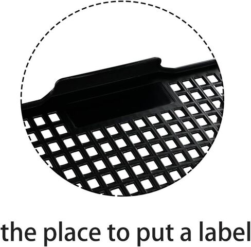Begale Large Plastic Storage Bins Basket Organizer, Black, Set of 3 in Kuwait