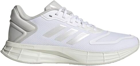 adidas Women's Duramo 10 Running Shoe, White/Zero Metallic/Grey, 9 in Kuwait
