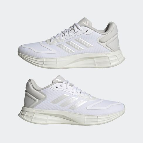 adidas Women's Duramo 10 Running Shoe, White/Zero Metallic/Grey, 9 in Kuwait