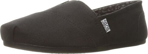 Skechers Women's BOBS Plush-Peace & Love Flats | Casual slip on, Memory Foam footbed, Machine Washable, Crafted with 100% vegan materials, Canvas upper in Kuwait