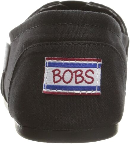 Skechers Women's BOBS Plush-Peace & Love Flats | Casual slip on, Memory Foam footbed, Machine Washable, Crafted with 100% vegan materials, Canvas upper in Kuwait