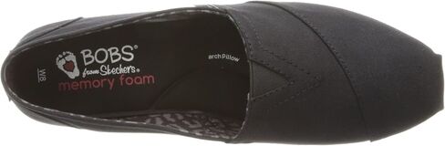 Skechers Women's BOBS Plush-Peace & Love Flats | Casual slip on, Memory Foam footbed, Machine Washable, Crafted with 100% vegan materials, Canvas upper in Kuwait