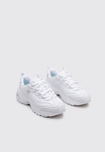 Skechers womens D'lites Fresh Start Fashion Sneaker, White, 5 US in Kuwait