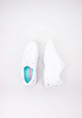 Skechers womens D'lites Fresh Start Fashion Sneaker, White, 5 US in Kuwait
