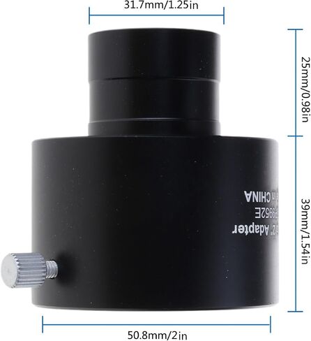 Aluminum Alloy Eyepiece Adapter 1.25" to 2" Conversion Tool and Long-Term Use Accessories Anti Slip Reinforced Design Adapter in Kuwait