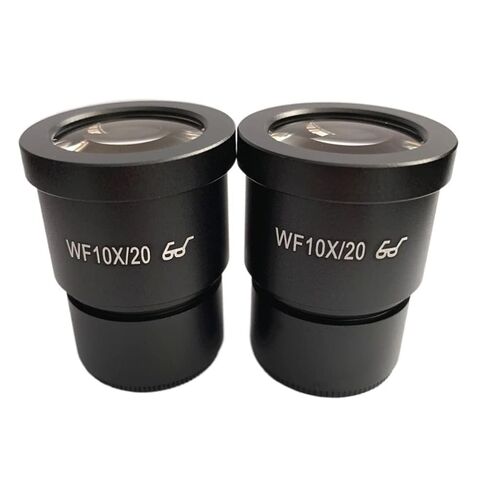 Lab Microscope Replacement Parts 2 PCS Wide Field Eyepiece WF10X 20mm Microscope Angle 30mm Mounting for Stereo in Kuwait