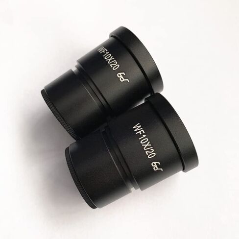 Lab Microscope Replacement Parts 2 PCS Wide Field Eyepiece WF10X 20mm Microscope Angle 30mm Mounting for Stereo in Kuwait