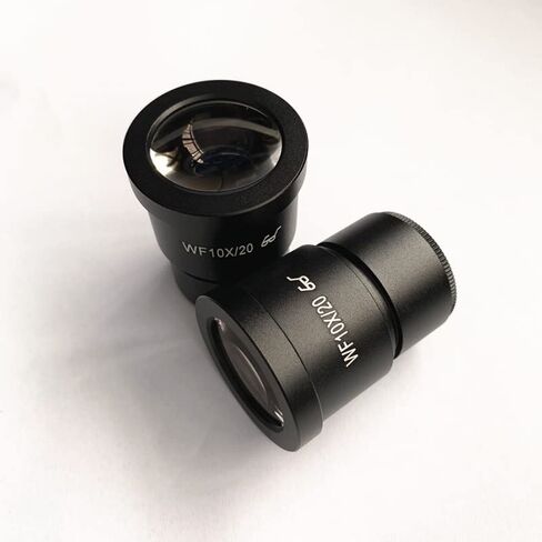 Lab Microscope Replacement Parts 2 PCS Wide Field Eyepiece WF10X 20mm Microscope Angle 30mm Mounting for Stereo in Kuwait