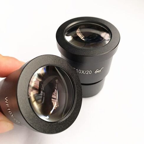 Lab Microscope Replacement Parts 2 PCS Wide Field Eyepiece WF10X 20mm Microscope Angle 30mm Mounting for Stereo in Kuwait