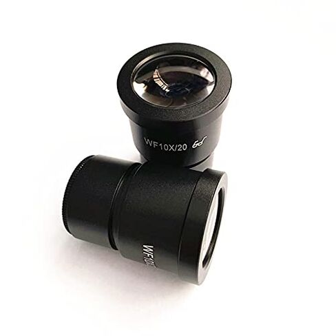 Lab Microscope Replacement Parts 2 PCS Wide Field Eyepiece WF10X 20mm Microscope Angle 30mm Mounting for Stereo in Kuwait
