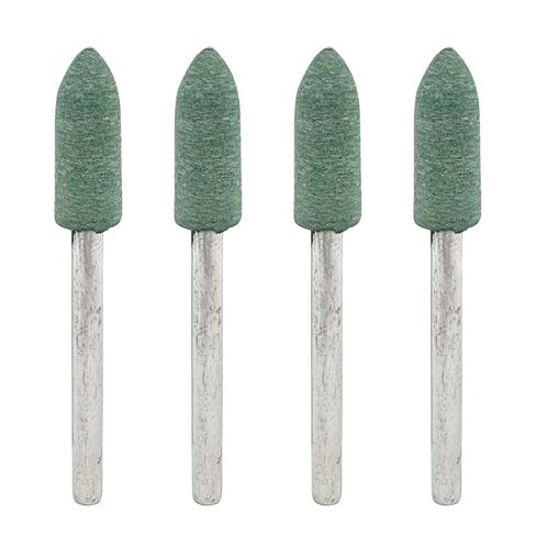 20Pcs Rubber Polishing Burrs Bit,10mm Bullet Head Polishing Burr Bits with 3mm(1/8Inch) Shank,Rubber Grinding Bit for Rotary Tools(Green) in Kuwait