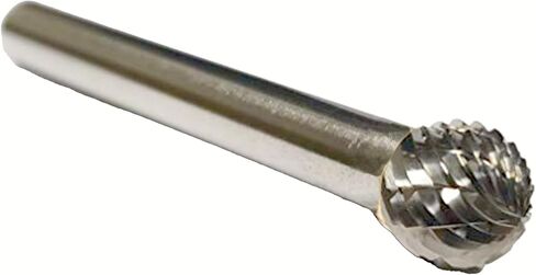 TEMO SC-3 Double Cut Carbide Rotary Burr File 3/8" Cylinder Ball 1/4" Shank | Used For Metalwork, Tool Making, Deburring, Polishing|Fit Dewalt Milwaukee Bosch Makita|Compatible With Cnc & Rotary Grinder in Saudi Arabia