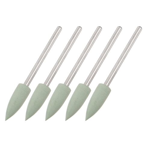 5 Pcs Silicone Rubber Grinding Buffing Wheels 800 Grits 6mm Dia Pointed Polishing Head for Electric Rotary Tool in Kuwait