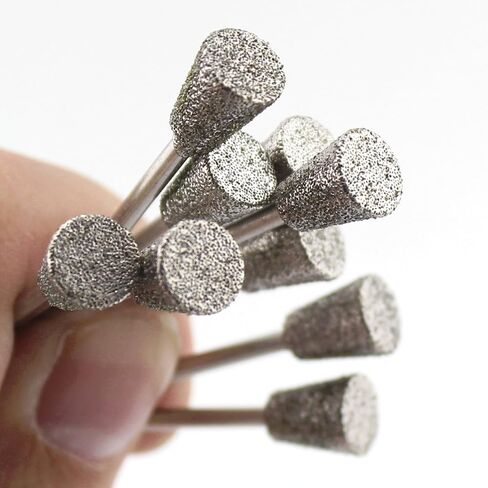 ILOVETOOL 8mm Diamond Inverted Cone Grinding Bits C7 Cutting Burrs for Stone Pack of 10Pcs in Kuwait