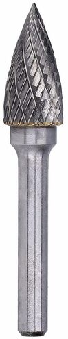 Tungsten Carbide Burr Rotary File Pointed Tree Shape Double Cut with 1/4''Shank,Die Grinder Bit for Metals, Rotary File Tree Pointed Shape, Grinding Burr bit for Die Grinder Drill Bit in Kuwait