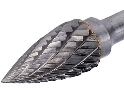 Tungsten Carbide Burr Rotary File Pointed Tree Shape Double Cut with 1/4''Shank,Die Grinder Bit for Metals, Rotary File Tree Pointed Shape, Grinding Burr bit for Die Grinder Drill Bit in Kuwait