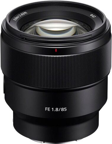 Sony FE 85mm f/1.8 Lens | Full-Frame Portrait Prime with Fast f/1.8 Aperture, Compact Design & Fast AF | Ideal for Portrait & Weddings (SEL85F18/2) + Filter Kit + Case + Cap Keeper in Kuwait