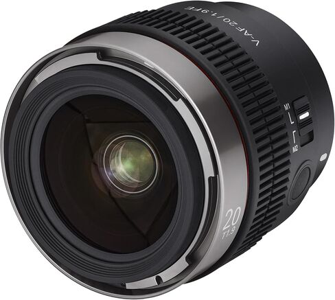 Samyang V-AF 20mm T1.9 Cine AF Wide Angle Lens for Sony E Mirrorless Cameras - Ultra Wide, 8K Video, Fast Aperture, Lightweight (Renewed) in Kuwait