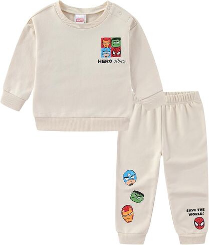 Marvel Avengers Baby Boys 2 Pc Sweatshirt and Fleece Pants Set for Infants in Kuwait