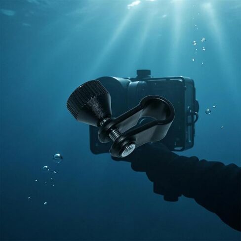 Underwater Clamp Mount Light Holder Bracket with Anti Slip Grip and Threaded Lock and Stainless Steel Core Suitable for Underwater Photography Diving tasks, 26mm in Kuwait
