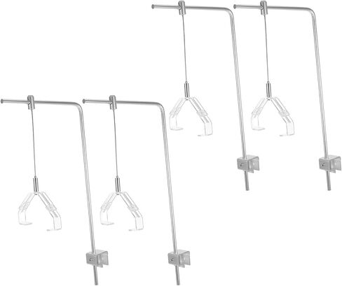 YARNOW Adjustable Aquarium Light Holder Bracket Clamp Range 6.5cm-11cm 4pcs with Aluminum Alloy Material Optimized for Fish Tank Lighting Suitable for Freshwater and Saltwater Tanks in Kuwait