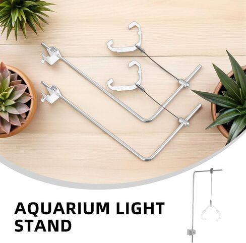 YARNOW Adjustable Aquarium Light Holder Bracket Clamp Range 6.5cm-11cm 4pcs with Aluminum Alloy Material Optimized for Fish Tank Lighting Suitable for Freshwater and Saltwater Tanks in Kuwait