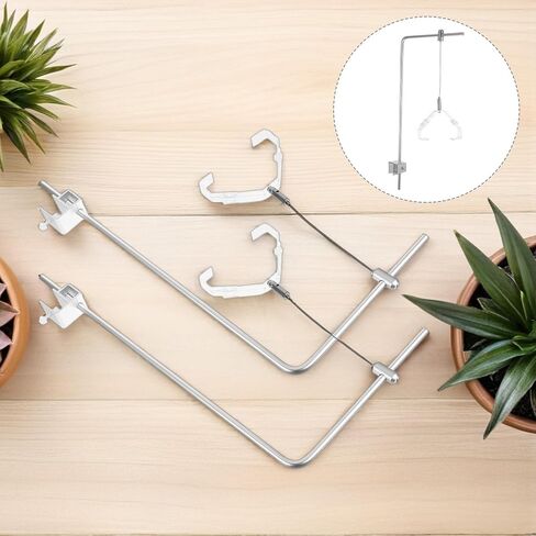 YARNOW Adjustable Aquarium Light Holder Bracket Clamp Range 6.5cm-11cm 4pcs with Aluminum Alloy Material Optimized for Fish Tank Lighting Suitable for Freshwater and Saltwater Tanks in Kuwait