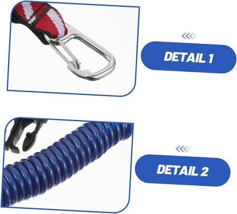 MAGICLULU Scuba Diving Lanyard with Quick Release Buckle, Heavy Duty Retractable Spring Coil Strap for Dive Cameras and Dive Lights, Ergonomic Design and Sturdy Stainless Steel and TPU in Kuwait