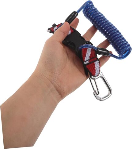 MAGICLULU Scuba Diving Lanyard with Quick Release Buckle, Heavy Duty Retractable Spring Coil Strap for Dive Cameras and Dive Lights, Ergonomic Design and Sturdy Stainless Steel and TPU in Kuwait